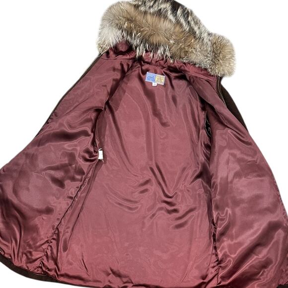 Vintage Inuvik Sewing Centre Wool Parka Canadian Arctic Fox Fur Coat - Picture 7 of 13